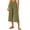 Army Green women wide leg capri pants a1, variant on Women's Wide Leg Capri Pants Elastic Waist Casual Solid Palazzo Trousers with Pockets Vacation Travel Summer Outfits, Navy M