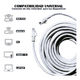 thumbnail image 5 of Cable Ethernet Red Lan 20m Reforzado Cat6 Internet Consola Blanco, 5 of 5