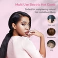 thumbnail image 5 of Peine eléctrico caliente de Terviiix, peines de presión para cabello negro natural, pelucas y barba, peine alisador antiescaldaduras con dientes con queratina y aceite de argán, temperatura ajustable,, 5 of 5
