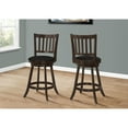 thumbnail image 3 of Monarch Specialties Contemporary Home Living Bar Stool with Swivel, Brown, Set of 2, 3 of 5