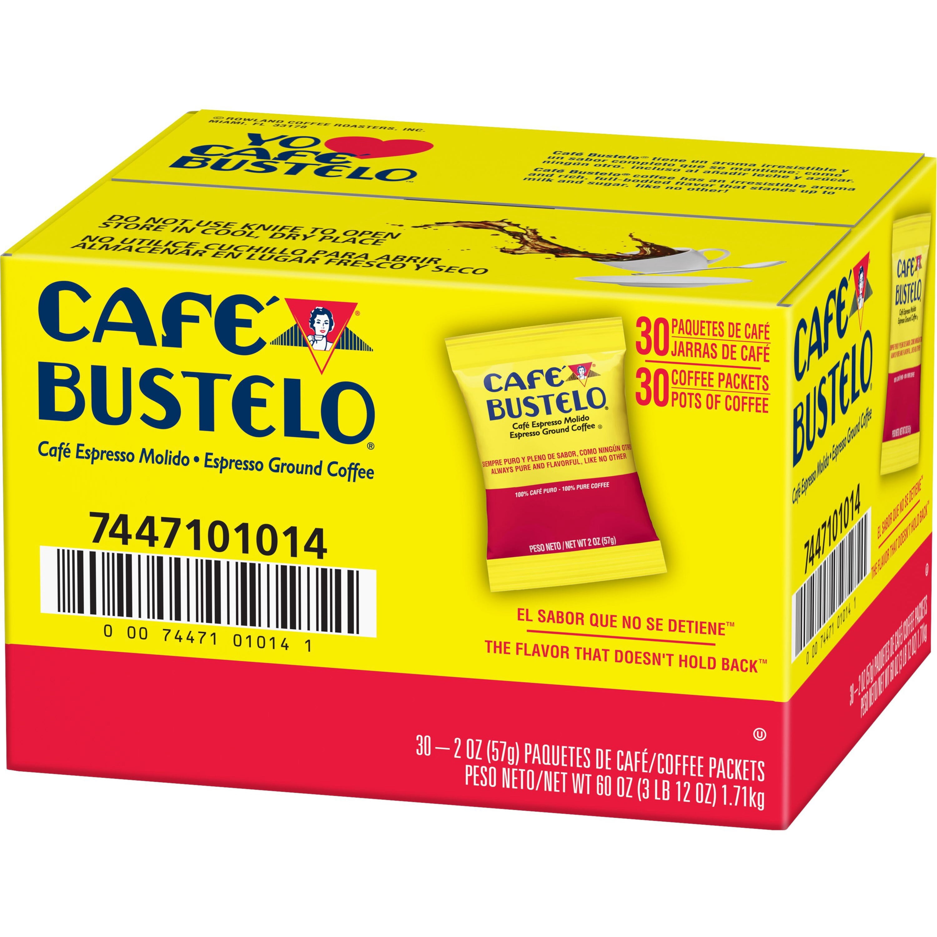 Café Bustelo® Ground Espresso Coffee - Dark - 2 Oz - 30 / Carton