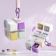 thumbnail image 3 of Magic Cube Magnetic Pill Organizer with 8 Compartments, Magnetic Travel Pill Case with Strap, Portable Pocket Pill Box, 3 of 5