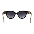 thumbnail image 2 of Womens Horn Rim Cat Eye Designer Fashion Plastic Sunglasses Black Beige Smoke, 2 of 4