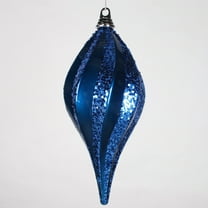 Vickerman 12'' Sea Blue Candy Glitter Swirl Drop Swirl Drop Ornament
