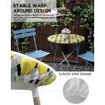 thumbnail image 5 of Fitted Round Tablecloths Table Covers 36-44in,Watercolor Fruit Lemon and Leaf Waterproof Elastic Edged Table Cloth for Kitchen Dining Holiday Party Tables Decor,White and Black Plaid Checker, 5 of 6