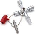 thumbnail image 1 of 4 Way Multifunction Key, Convenient Universal Cabinet Key, Universal Cross Key, 1 of 5