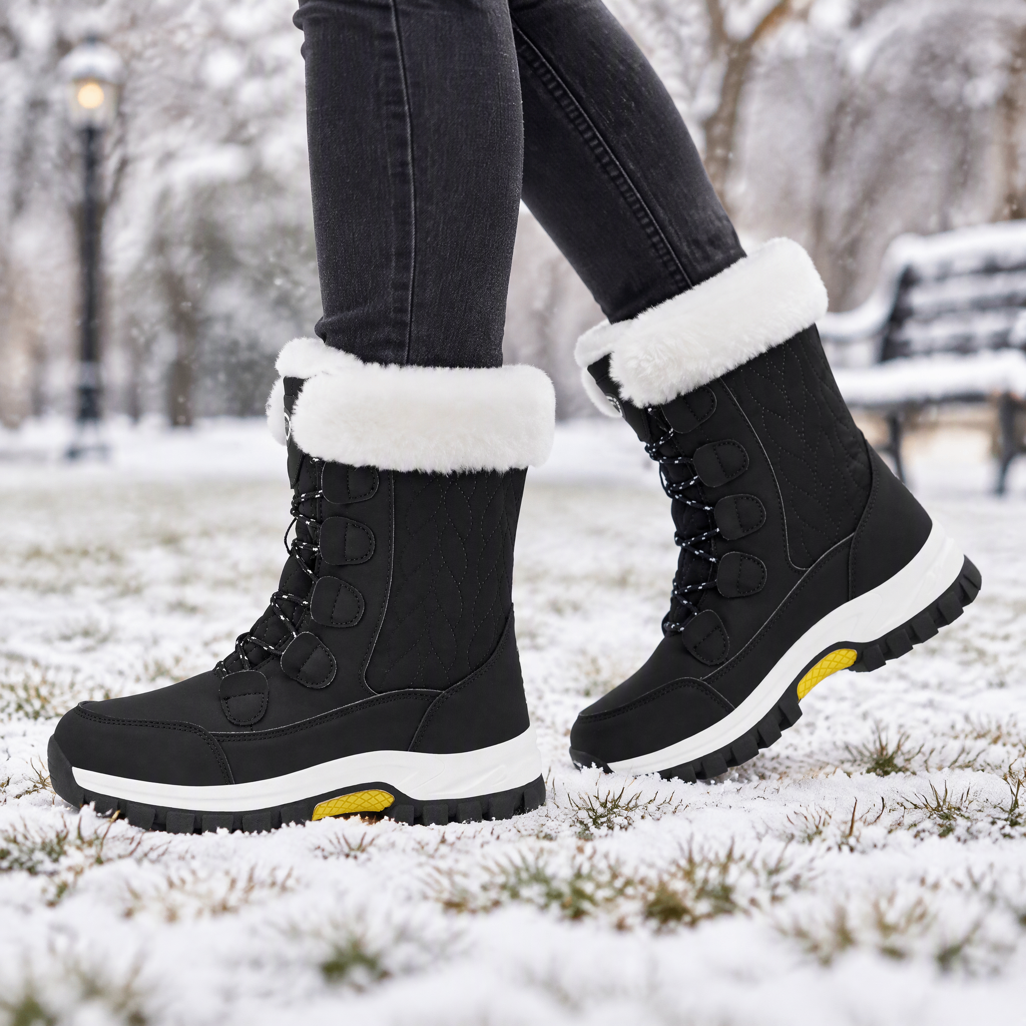 Stepedia Women's Waterproof Winter Snow Boots Mid-Calf Booties photo 2