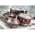 thumbnail image 2 of SOFRAM Red Tulips Stainless Steel 9-Piece Cookware Set Pots and Pans Set Induction Cookware Kitchen Cooking Sets, 2 of 5