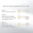 thumbnail image 3 of DESIGNICE Hypoallergenic 18G Flat Back Stud Earrings | Implant Grade Titanium Press Fit Threadless Push Pop in Cartilage Helix Labret Lip Monroe Tragus Piercing Studs, 3 of 7