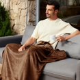 thumbnail image 3 of Soft Throw Blanket, 127 X 178 Cm Fleece Velvet Blanket For Sofa Settees, Fluffy, 3 of 9