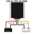 thumbnail image 3 of Adaptador de corriente continua Boost Converter de 12 V a 19 V 5 A 95 W 12 V para automóviles, 3 of 8
