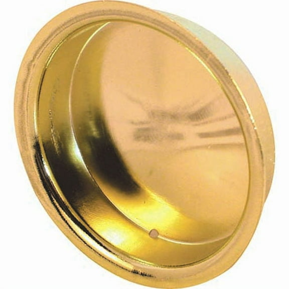 Prime-Line Products 2" Brass Wardrobe Door Flush Pull, 2 Per Pack, 10 Packs