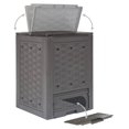 thumbnail image 3 of vidaXL Garden Composters 2 pcs Brown 60x60x83 cm 600 L Plastic Rattan, 3 of 5