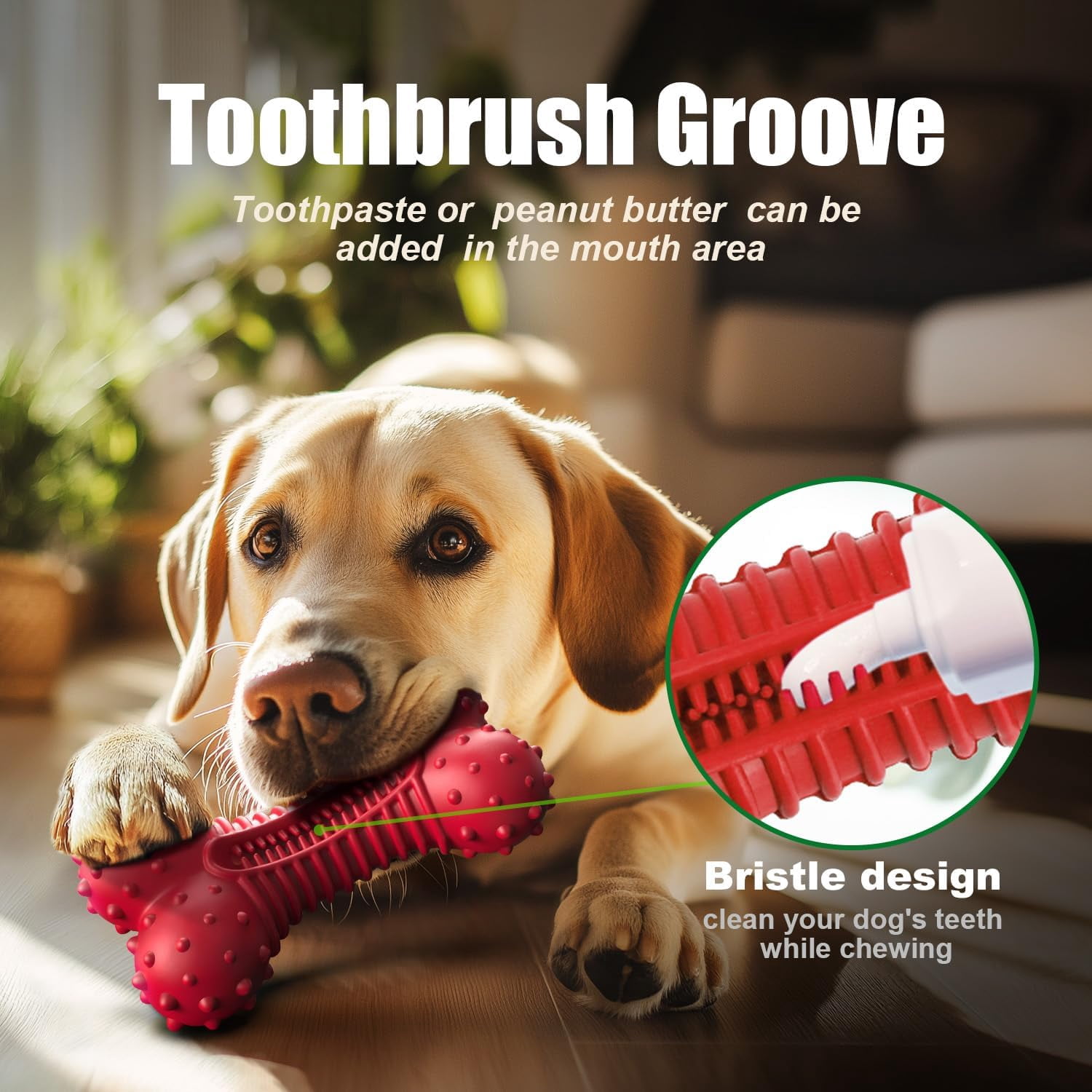 Dog Toys for Aggressive Chewers, Chew Toys for Medium Large Dogs, Durable Natural Rubber Toys with Bacon Flavor, Indestructible Dog Toy,Blue