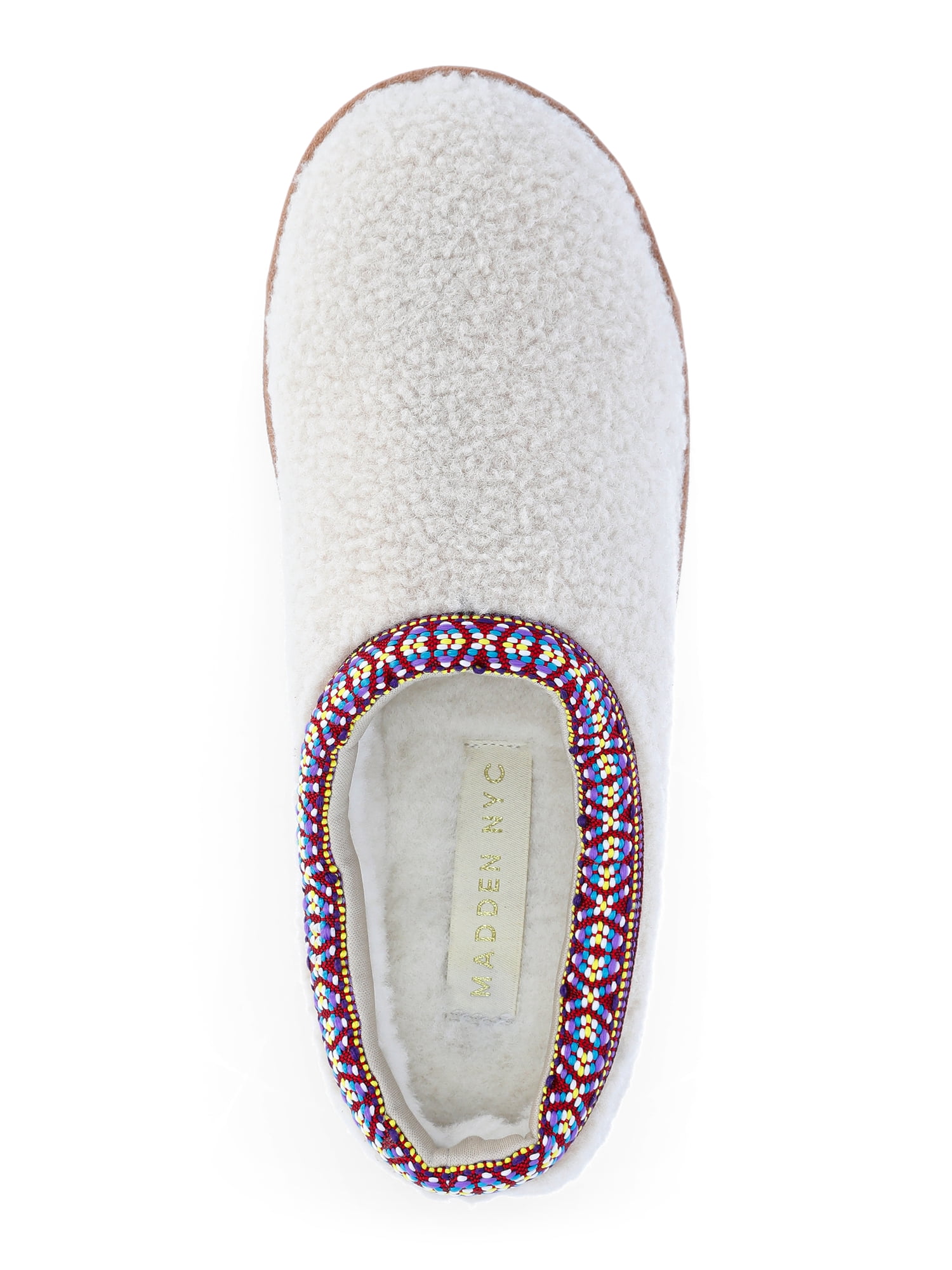 Madden NYC Women's Platform Faux Fur Lined Slip On Mules