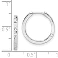 thumbnail image 2 of 925 Sterling Silver Hinged Hoop Earrings, 2 of 6