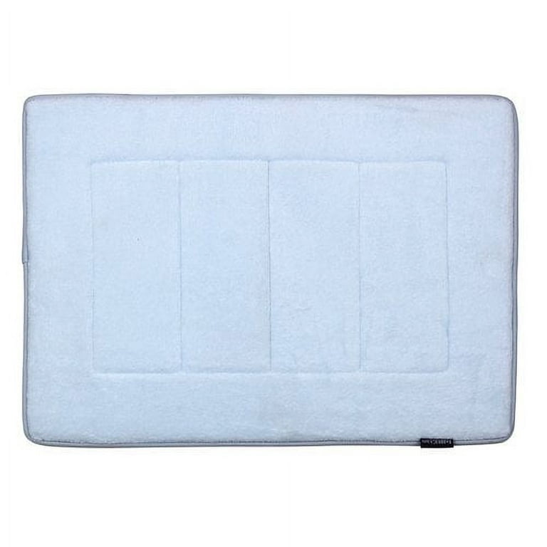 Fabbrica Home Memory Foam Bath Mat in White, 17 x 24 in