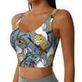 thumbnail image 2 of Goofa Cartoon Squirrel on Branch Printed Sports Bras for Women, High Impact Running Bra Workout Crop Tank Tops Longline Sports Bra Push up-XX-Large, 2 of 9
