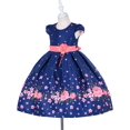 thumbnail image 2 of Cosplay Life Floral Dress For Girls and Young Adults Fashion Flower Waistline Kids Party Festival Dress Ages 2-10 Years Old (BLUE, 9yrs), 2 of 3