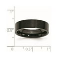 thumbnail image 6 of Chisel Stainless Steel Brushed Black IP-plated 6mm Flat Band, 6 of 7