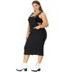 thumbnail image 4 of Vestido de mujer de talgrande con tirantes ajustables y abertuen espalNegro 1X, 4 of 6