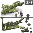 thumbnail image 5 of MEGA Halo Infinite Pelican Inbound Toy Vehicle Building Kit with 3 Figures (2024 Pieces), 5 of 7