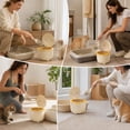 thumbnail image 6 of Plastic Pet Litter Bin with Odor-Proof Elastic Top, Holds Garbage Bags, for Cat Litter and Pet Waste Storage, 6 of 6