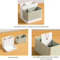 thumbnail image 4 of Vogacara Caja de almacenamiento de escritorio, compartimentos para sala de estar, estuche de organización, organizador de oficina para el hogar, cepillo Bolsas de maquillaje Albaricoque Vogacara CE014209-03B, 4 of 6