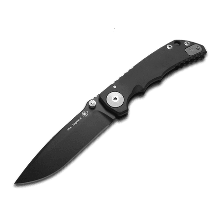 SPARTAN BLADES Harsey Folder Frame Lock Black Anodized 6AL4V Titanium & CPM MagnaCut Stainless Steel Pocket Knife