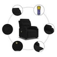 thumbnail image 5 of vidaXL Stand up Massage Recliner Chair Black Velvet, 5 of 5