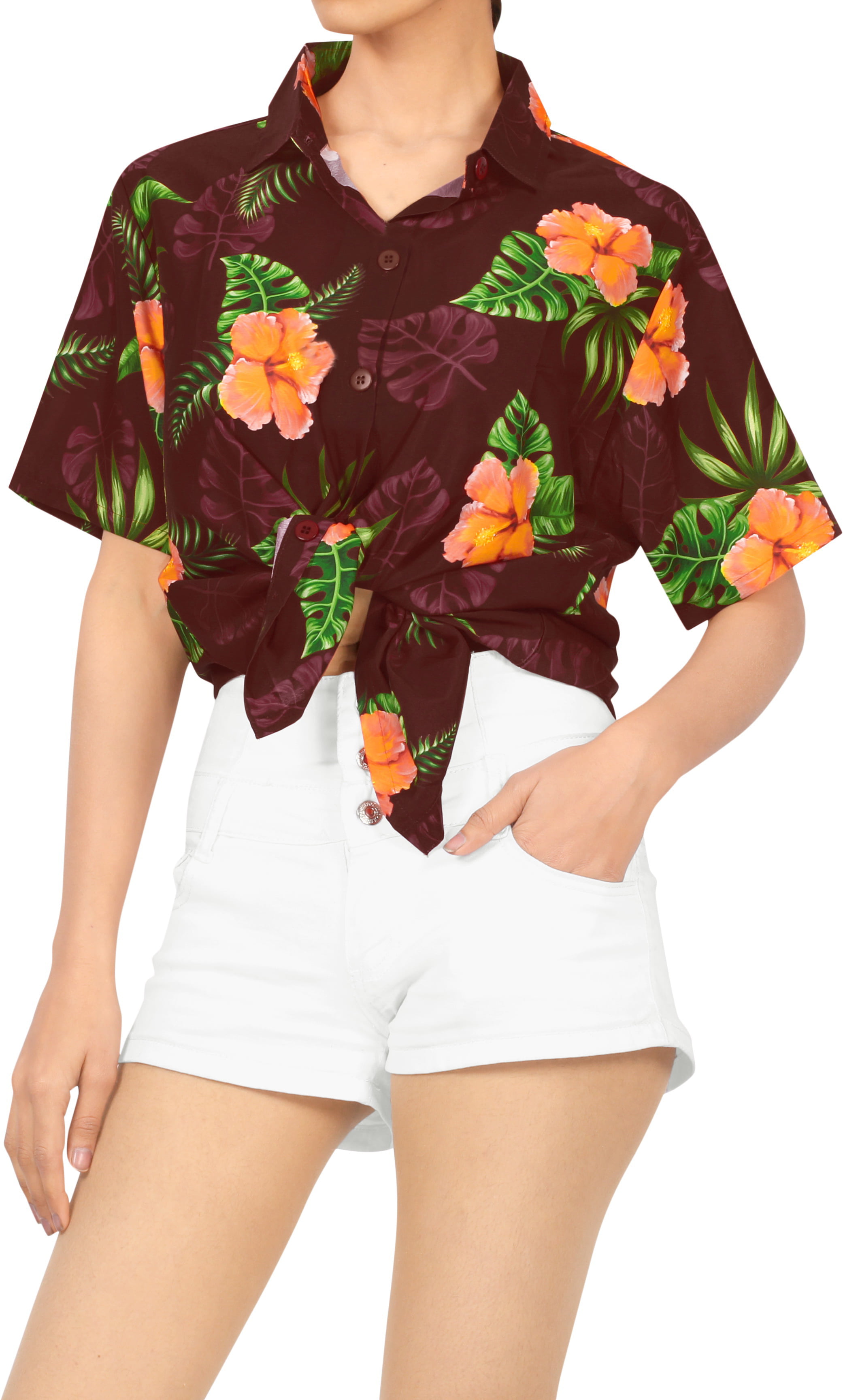 LA LEELA Mens Night Club Party Dress Short Sleeve Hawaiian Shirt