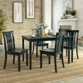 thumbnail image 2 of Lexington 5-Piece Wood Dining Set with 4 Slat Back Chairs, White, 2 of 6