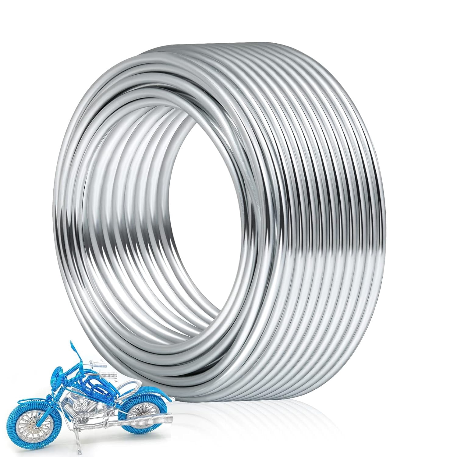 18 Gauge Aluminum Craft Wire 328FT Bendable Metal Wire for Jewelry Making Sculpting DIY Crafts Beading Floral Armature Silver 1mm Thickness
