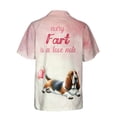 thumbnail image 2 of Every Fart is Love Note Basset Hound Guilty Face Happy Valentine's Hawaiian Shirt Breathable Summer Unisex Merch Bassets Dog Breed Lovers Gifts Idea - 01016, 2 of 6