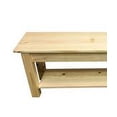thumbnail image 2 of PINE WOOD BENCH WITH SHELF-72", 2 of 5