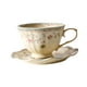 thumbnail image 3 of Tazas de café de cerámica, tazas para latte, diseño floral, decoración del hogar, taza creativa de latte y platillo, de té para uso comercial,, 3 of 8
