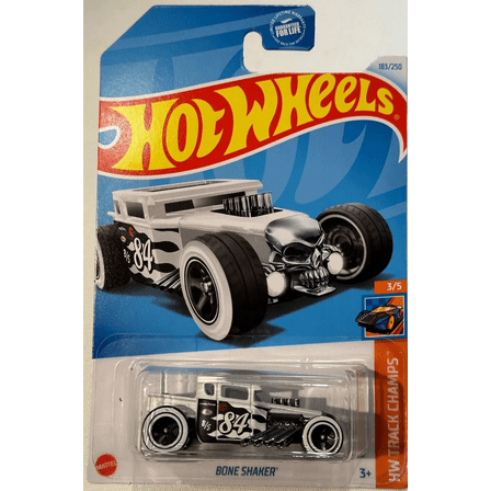 Hot Wheels Bone Shaker 183/250 White Treasure Hunt HW Track Champs 3/5