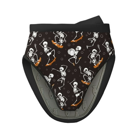 

Pofeuu Jumping Skull Print Thickened Mini Silicone Oven Mitts Heat Resistant Rubber Oven Mitt Gloves Finger Pinch Grips Pot Holder Silicone Potholder