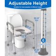 Raised Toilet Seat with Handles, Toilet Seat Riser for Seniors with