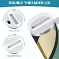 thumbnail image 3 of Yayeee 40oz Stainless Steel Tumbler with Straw and Handle Double-Wall Insulated Travel Water Bottle, Green Geometric, 3 of 8