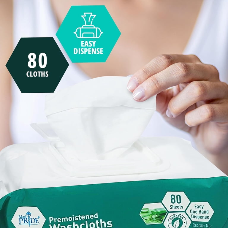 MED PRIDE Wipes for Adults – XL 8x12 Body Wipes for Adults with