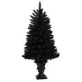 thumbnail image 4 of Nearly Natural 4' Black Halloween Artificial Christmas Tree in Urn Prelit 100 Orange LED Lights, 4 of 11