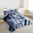 thumbnail image 3 of Castle Fairy Gradient Stripes Twin Comforter Sets,Abstract Watercolor Lines Bedding Set, 3 of 8