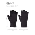 thumbnail image 2 of Deago 2 Pairs Winter Half Finger Gloves Knitted Fingerless Mittens Warm Stretchy Gloves for Men and Women (Black), 2 of 9