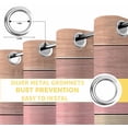 thumbnail image 6 of Pink Wooden Grain Blackout Curtains for Bedroom/Living Room, Thermal Insulated Kitchen Curtains, Vintage Chic Geometric Ombre Brown Grommet Darkening Window Treatment Drapes 42"x63"x2, 6 of 8