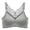 Grey, variant on Womens Large Size Beauty Back Wrap Latex No Steel Ring Ice Silk Sports Bra Gathering Underwear Black M