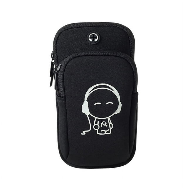 CNKOO Sac de Bras Sac de Taille Respirant Double Couche Design Réfléchissant Grande Capacité Brassard en Nylon Support de Téléphone Fournitures de Course