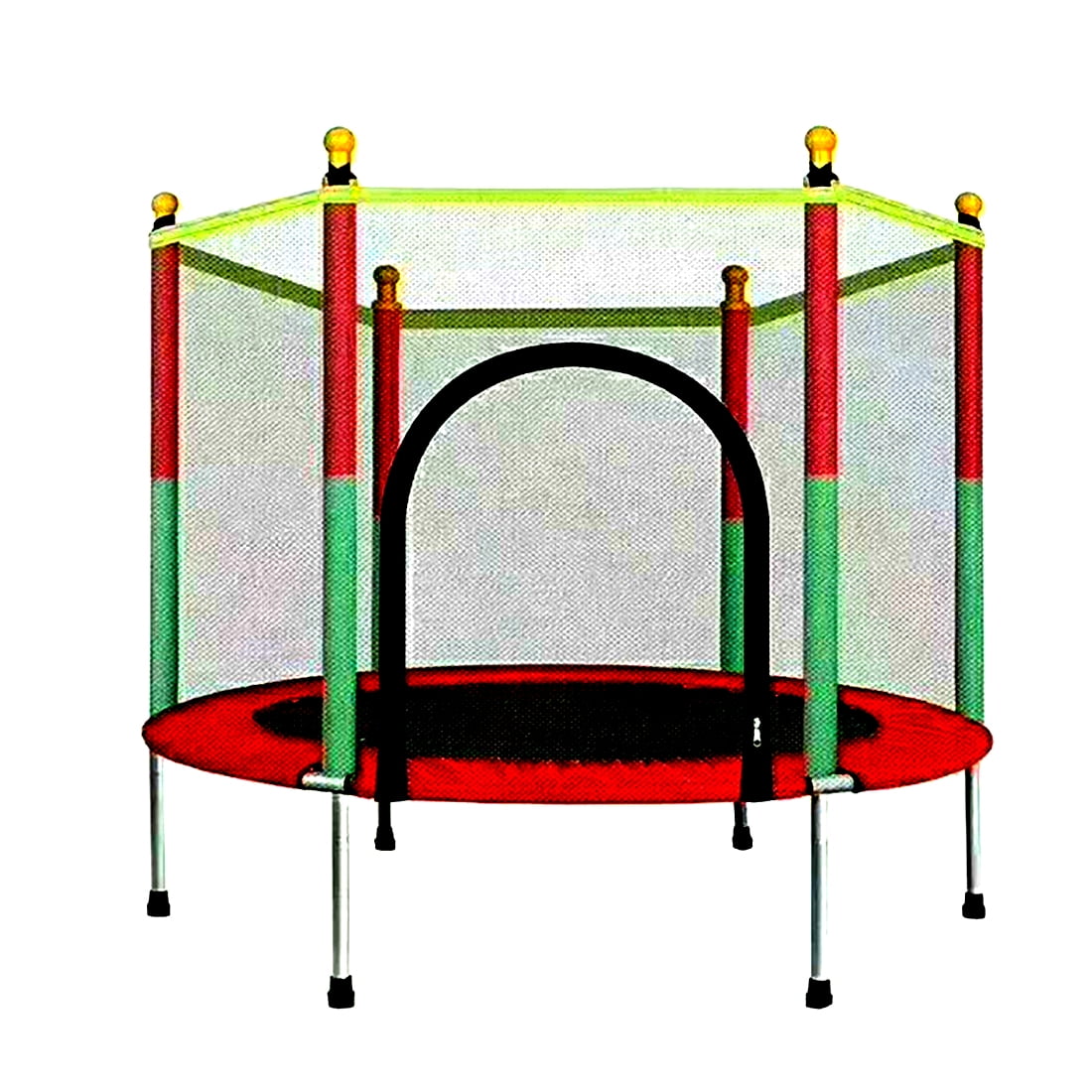 Children Domestic Indoor Outdoor Trampoline with Handle Red