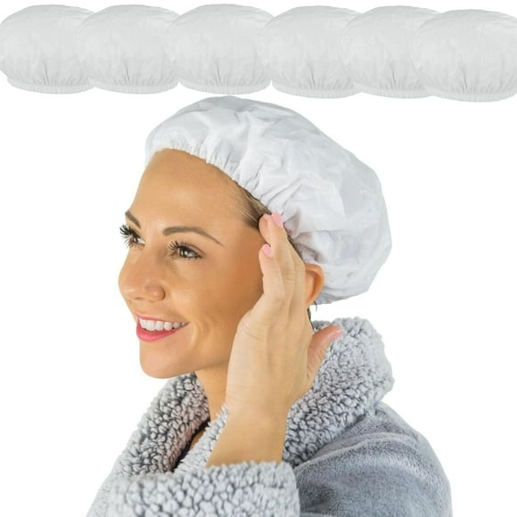 No Rinse Shampoo Cap (6 pcs) - Soft Shower Caps with Conditioner - Scentless Hair Wash and Care - Disposable, Waterless and Microwavable - Perfect for Post-Surgery, Elderly and Rehabilitation