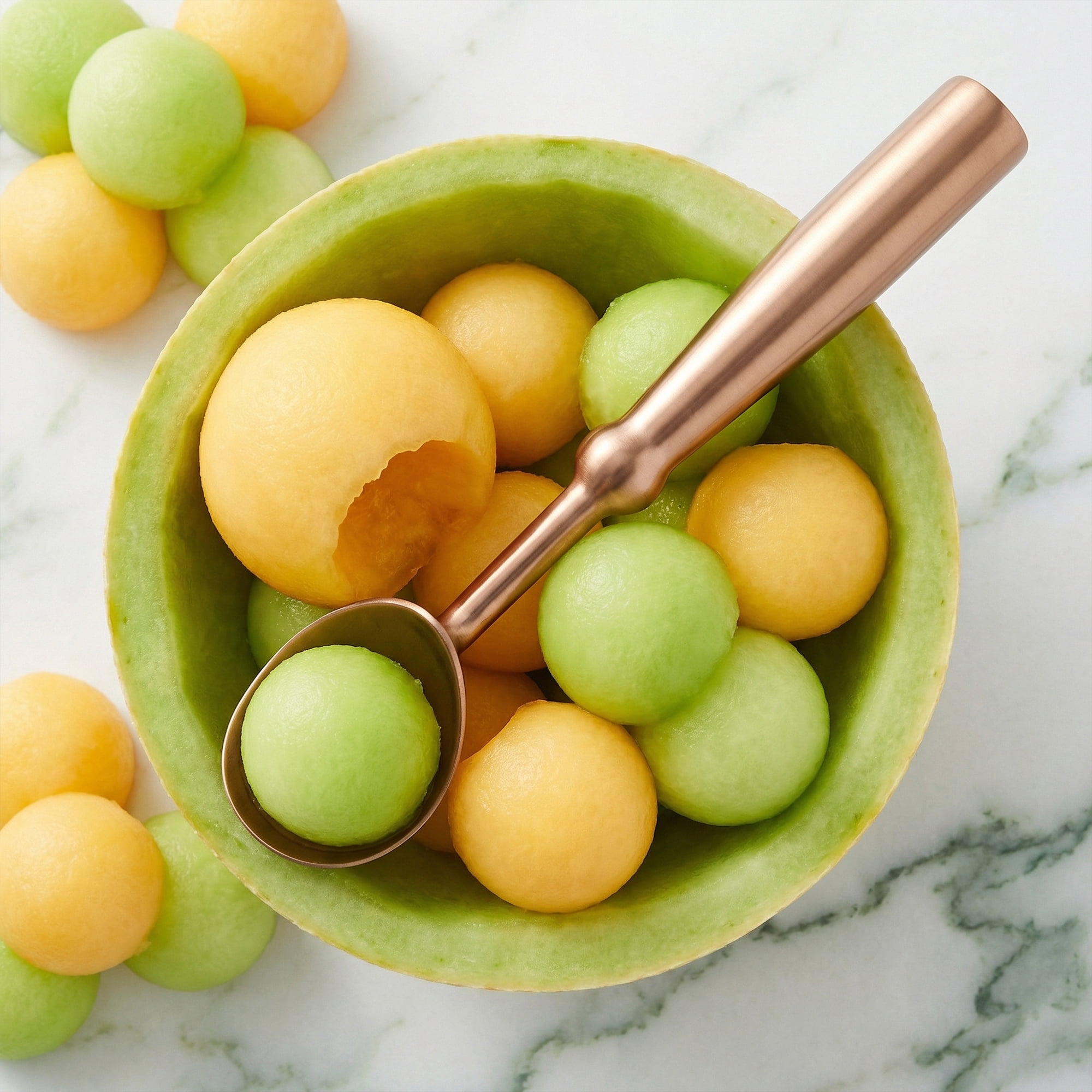 Unique Bargains Stainless Steel Ice Cream Scoop for Easy Release Rose Gold
